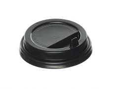 Крышка для стакана D80мм. с клапаном, черная 100шт/уп 000000126