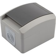 KRANZ розетка накладная, керамика с заземлением IP54 16А серая/белая KR-78-0612