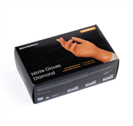 Shine Systems Nitrile Gloves Diamond - текстурированные ультрапрочные нитриловые перчатки, размер "M", цвет оранжевый 100 шт SS417